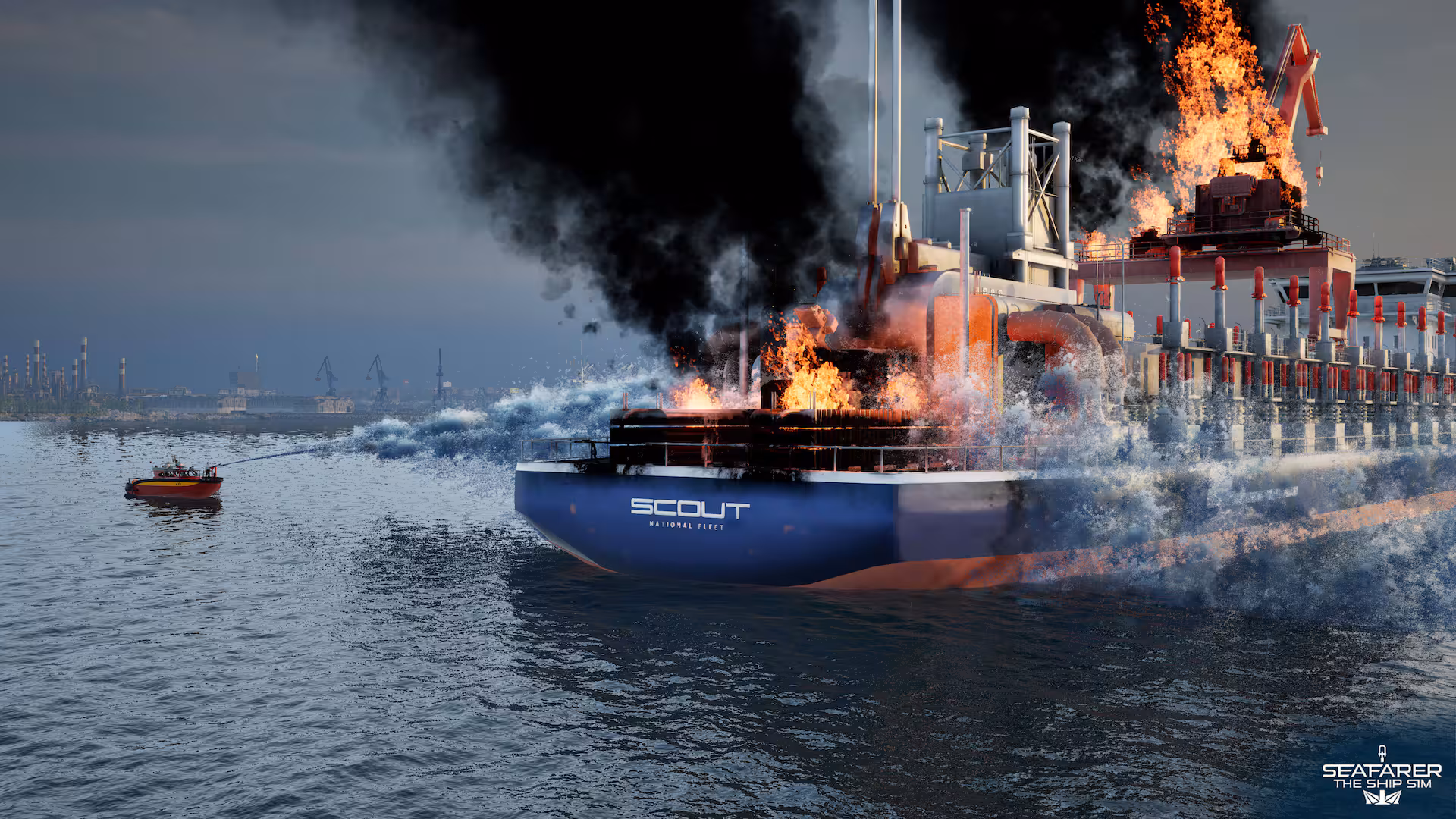 Cargo vessel in Seafarer: The Ship Sim.